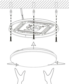 Stropné svietidlo EGLO Pogliola, Ø 50 cm, LED stropné svietidlo, lampa do obývacej izby z ocele a