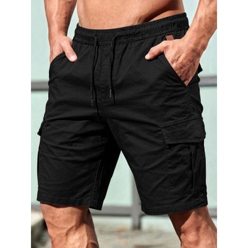 Pánské šortky Elegancity Cargo černé, M/L