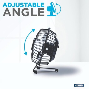 Stolní ventilátor Status USB | Přenosný mini ventilátor 10,2 cm | Malý ventilátor se 2 rychlostmi |