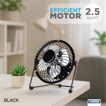 Stolný ventilátor Status USB | Prenosný mini ventilátor 10,2 cm | Malý ventilátor s 2 rýchlosťami |
