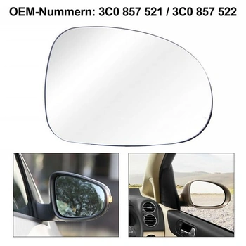 Náhradné sklo zrkadla pre VW Golf MK5 2003-2009/Jetta 5 MK5 2005-2010/Passat B6 2005-2011/VW EOS