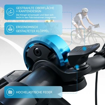 Skvelý zvonček na bicykel pre riadidlá 19–25,4 mm – Super hlasný a robustný – Vhodný pre mestské bicykle,