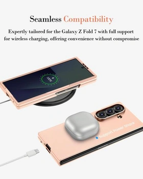 Kompatibilný s tenkým puzdrom Samsung Galaxy Z Fold 7, vstavaná ochranná fólia, celotelový kryt,