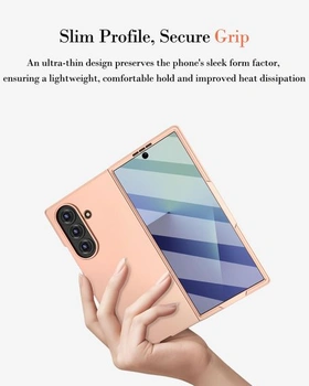 Kompatibilný s tenkým puzdrom Samsung Galaxy Z Fold 7, vstavaná ochranná fólia, celotelový kryt,
