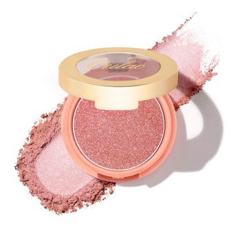 Oulac Pink Shimmer Blush Make-up, dlhotrvajúci líčidlový púder s trblietkami, vodeodolný a