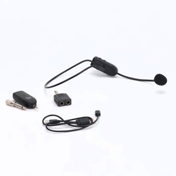 Bezdrátový mikrofonní headset, 2,4G bezdrátový mikrofonní headset s dosahem 20 m, UHF dobíjecí