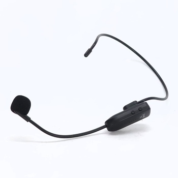 Bezdrátový mikrofonní headset, 2,4G bezdrátový mikrofonní headset s dosahem 20 m, UHF dobíjecí