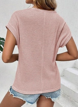 Dámska elegantná blúzka Chicrise s krátkym rukávom, krajkový top, háčkované tričko, letné