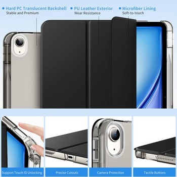 Puzdro MoKo pre iPad Air 13 palcov (M4/M3/M2) 2026/2025/2024 s držiakom pera C - čierne