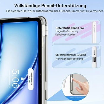 Puzdro MoKo pre iPad Air 13 palcov (M4/M3/M2) 2026/2025/2024 s držiakom pera C - čierne