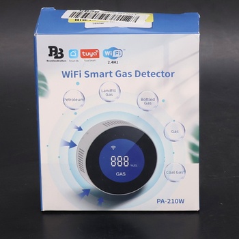 WiFi detektor plynu s LCD displejom, detektor úniku plynu pre zemný plyn/fľaškový plyn/svietidlo,