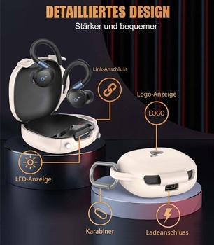 Púzdro kompatibilné s Anker SoundCore Sport X20, nárazuvzdorné silikónové púzdro, integrované