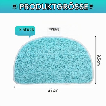 3 náhradné podložky pre parný čistič Leifheit CleanTenso Power 2.0, 33 x 19,5 cm