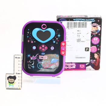 VTECH KidiSecrets Selfie Music 2.0 čierny, 8v1 denník s rozpoznávaním tváre, kamerou,