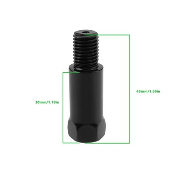 SG Store 4 kusy zdvihákov zrkadiel M10 x 1,25, predĺženie motocyklových zrkadiel, 43 mm, adaptéry