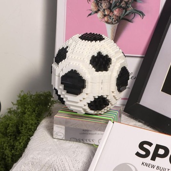 Sada fotbalových stavebních kostek, vzdělávací hračka STEM, 3D puzzle fotbalová stavebnice,