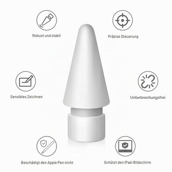 Súprava 8 kusov vysoko citlivých náhradných hrotov pre Apple Pencil 2. generácie/1. generácia/USB-C, biele