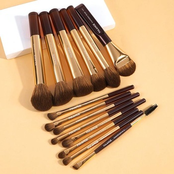 MAANGE 14dielna sada štetcov na make-up s hliníkovým puzdrom, prémiová sada štetcov na umelecký