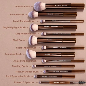 Sada štetcov na make-up MAANGE, 13 kusov, štetce na make-up, kozmetické štetce, sada štetcov na púder,