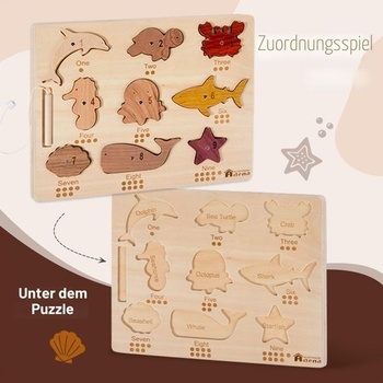 Magnetická drevená rybárska hra pre batoľatá 1-3 roky, Montessori puzzle s počítaním čísel, magnety