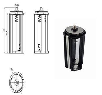 Okrúhly držiak batérií pre 3 x 1,5V AA batérie, Ø 30 mm, valcová schránka na batérie