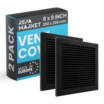 Repa Market Černá obdélníková větrací mřížka 200 x 200 mm…