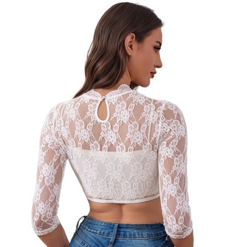 Dámska blúzka dirndl, blúzka dirndl, blúzka dirndl s čipkou, elegantná blúzka dirndl s dlhým