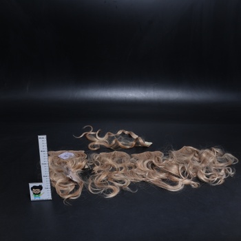 BARSDAR Clip in prodlužování vlasů, 50 cm dlouhé vlnité blond vlasy Clip in 6dílné přírodní
