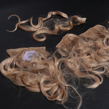 BARSDAR Clip in prodlužování vlasů, 50 cm dlouhé vlnité blond vlasy Clip in 6dílné přírodní
