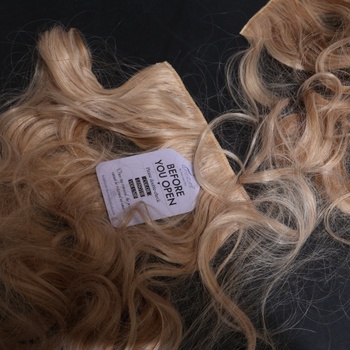 BARSDAR Clip in prodlužování vlasů, 50 cm dlouhé vlnité blond vlasy Clip in 6dílné přírodní