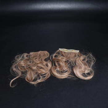 BARSDAR Clip in prodlužování vlasů, 50 cm dlouhé vlnité blond vlasy Clip in 6dílné přírodní