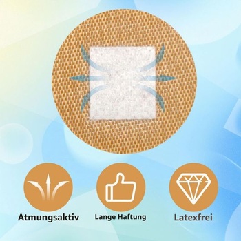 Tinoaly 120 ks kulatých náplastí, 4 velikosti, prodyšné elastické látkové, malé kulaté náplasti