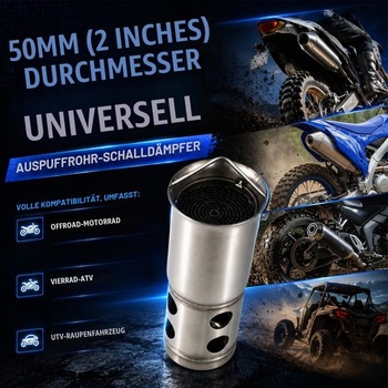 Tlmič výfuku pre motocykle, DB killer, vonkajší priemer 50 mm x dĺžka 141 mm, dĺžka 50 mm * 141 mm