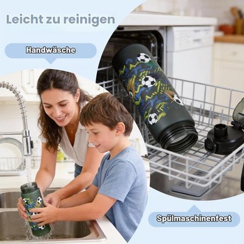 Detská fľaša na vodu, 700 ml, nepriepustná, bez BPA, otváranie jedným dotykom, ľahké čistenie,