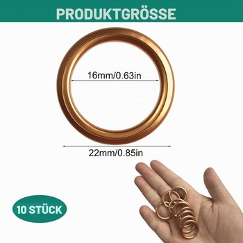 Těsnění vypouštěcí zátky oleje pro Peugeot, Renault, Citroen, Opel, Mini, 10 kusů