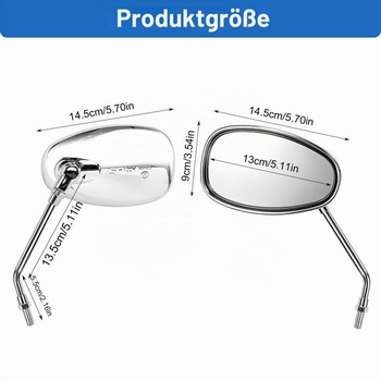 Univerzální motocyklové zrcátko, zpětné zrcátko na motocykl, motocyklové zrcátko 10 mm 8 mm, otočné