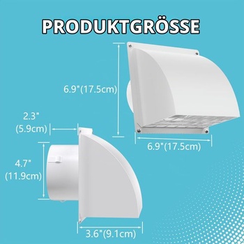 Větrací mřížka HG Power 125mm - Blanc