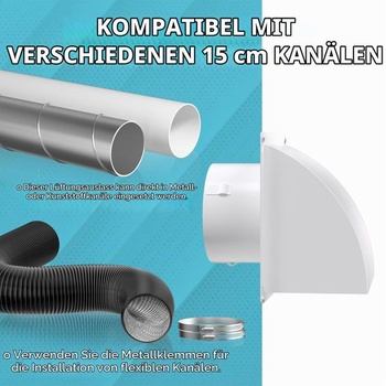 Větrací mřížka HG Power 125mm - Blanc