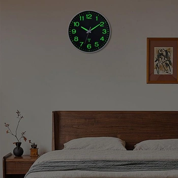 VIVILINEN Nástěnné hodiny s rádiovým ovládáním, podsvícené, tiché, světelné, bílé 1