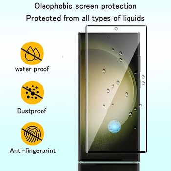 Ochranné tvrdené sklo 2+2 pre Samsung Galaxy S23 Ultra, 3D zakrivené ochranné sklo, odolné proti