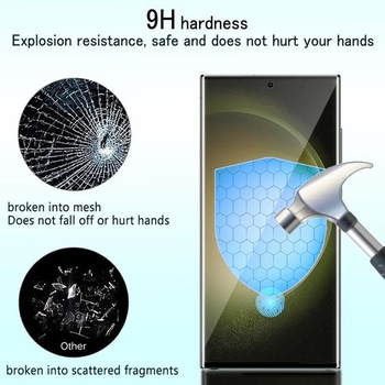 Ochranné tvrdené sklo 2+2 pre Samsung Galaxy S23 Ultra, 3D zakrivené ochranné sklo, odolné proti