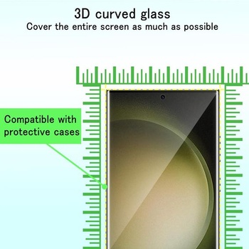 Ochranné tvrdené sklo 2+2 pre Samsung Galaxy S23 Ultra, 3D zakrivené ochranné sklo, odolné proti