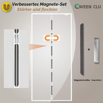 Sieť proti hmyzu na balkónové dvere 95x200 cm, magnetická sieť proti hmyzu na balkónové dvere, nie je
