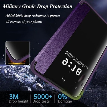 Ochranný kryt S26 Plus pre Samsung S26 Plus, flipové púzdro, priehľadné, tenké, flipové púzdro pre