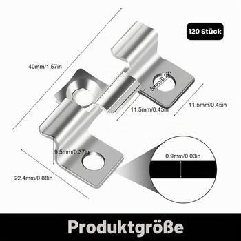 WPC terasové klipsy, 7,5 mm Černé terasové klipsy na terasová prkna, 120 kusů Stříbrné, 7,5 mm