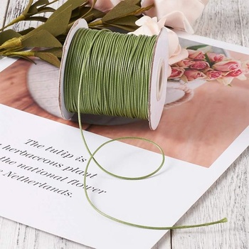 Craftdady 78 m/role 1 mm korejská voskovaná polyesterová šňůra makramé na výrobu pletených šperků,