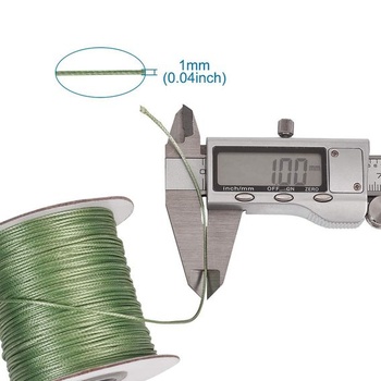 Craftdady 78 m/role 1 mm korejská voskovaná polyesterová šňůra makramé na výrobu pletených šperků,