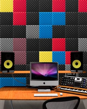 Soundsbay Akustická pěna Krabice na vajíčka 12 kusů Černá 30x30x2,5 cm Samolepicí příslušenství -