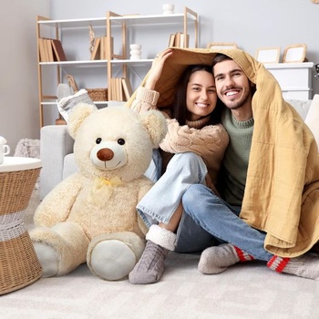 BEJOY 100cm plyšový medvídek, obří plyšové hračky, medvídci, velké plyšové zvířátko, dárek z lásky