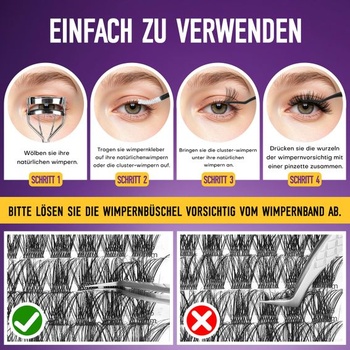 Wimpern Extensions 168 ks riasových zhlukov prírodných rias 8-18 mm MIX